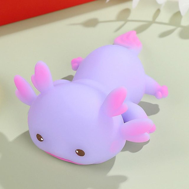 BC Pet Supplies Axolotl Knet-Squishy, Fidget, violett - Bild 1