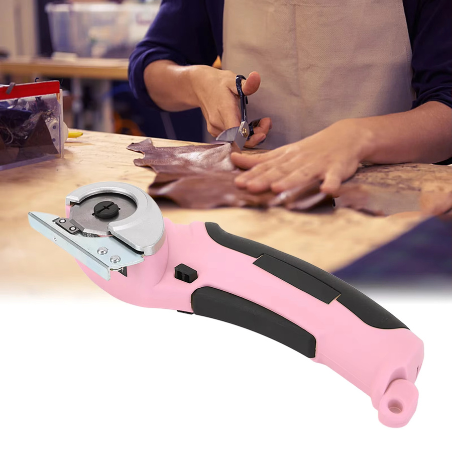 KKMOON Schnurlose elektrische Schere, tragbarer Stoffschneider in Pink, wiederaufladbares Werkzeug für Teppich und Schwamm - Bild 2