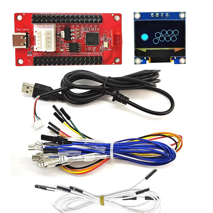 Raspberry Pi Pico Zero USB-Controller-Kit für PC, PS4 und Switch zur DIY-Erstellung von Arcade-Joysticks und Hitbox-Controllern inklusive Encoder und OLED-Kabel - Bild 7