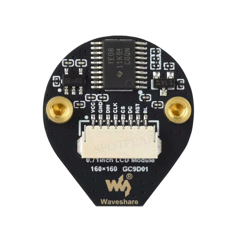 Waveshare 0,71 Zoll Double Eye Rundes LCD-Anzeigemodul mit SPI-Schnittstelle, 160x160 Pixel und 65K Farben für Arduino, Raspberry Pi, ESP32 und STM32 - Bild 4