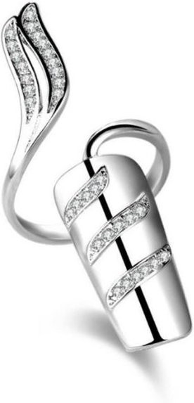 YIRAN Jewelry Nagelring, Silber, Kristall, Damen - Bild 1