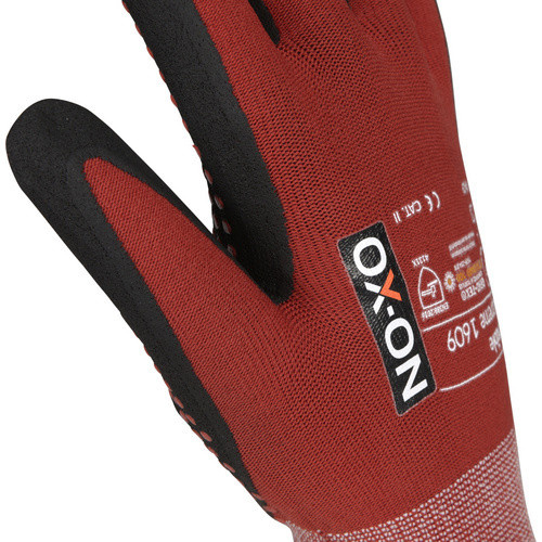 OX-ON Handschuh Flexible Supreme 1609 in Rot/Schwarz mit Nitrilbeschichtung und EN 388 Schutzstandard - Bild 2