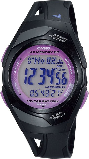 Casio Digitaluhr, Quarz, Kunststoff, Lila, 35 mm, Damen - Bild 1