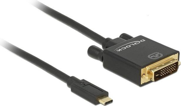 DeLOCK Externer Videoadapter USB-C auf DVI in Schwarz - Bild 1
