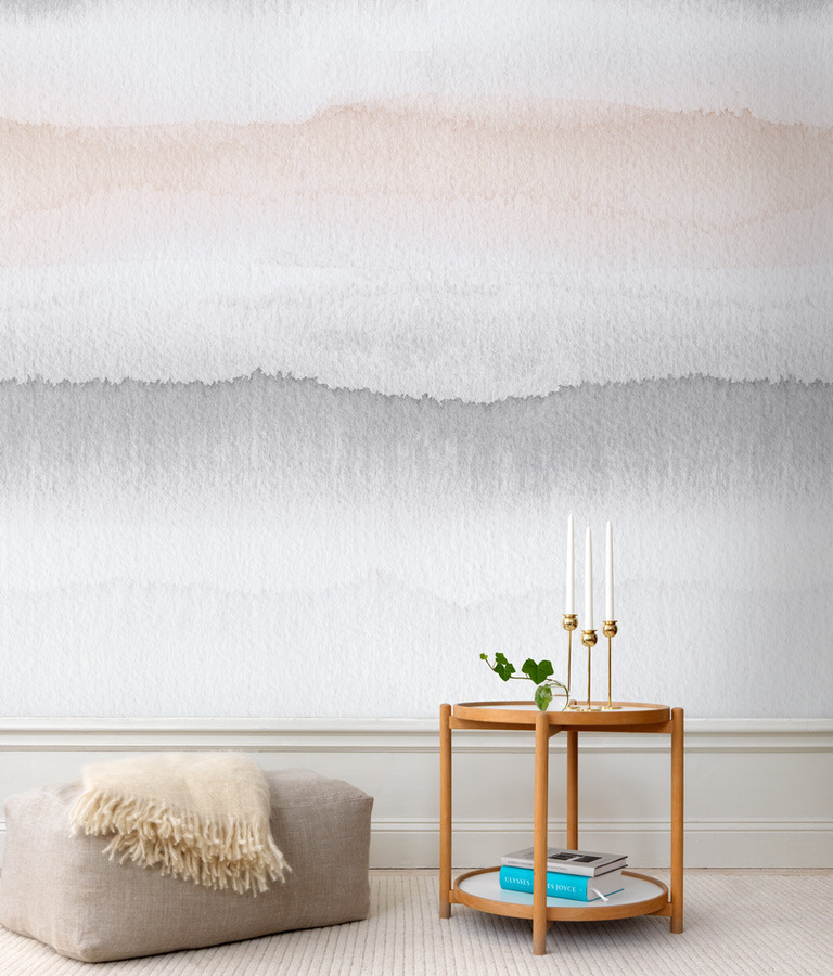 Sandberg Design Mural Gryning Abstract Wandbild im skandinavischen Stil, Mehrfarbig (Grau, Weiß, Multicolour) - Bild 1