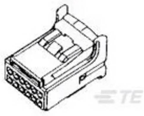 TE Connectivity Leiterplattensteckverbinder mit 12 Polen und einem Rastermaß von 2,2 mm, Artikelnummer 1376675-1 - Bild 1