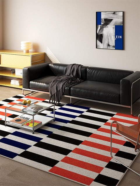 Karpetti Moderner Teppich mit Streifen Design in Mehrfarbig, Rutschfest und Waschbar, B/T: 100 x 200 cm - Bild 1