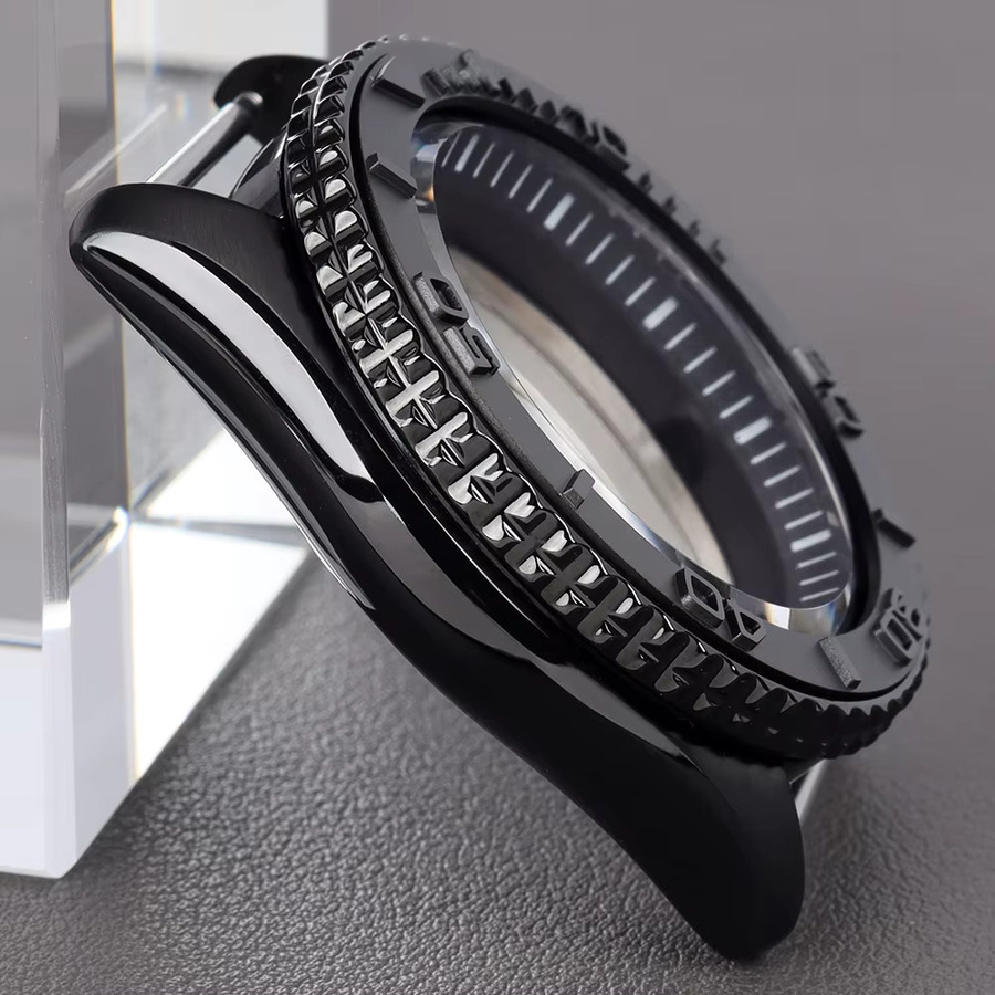 YEJIAOLAN Uhrengehäuse Edelstahl, Schwarz, Herren, 42 mm - Bild 3
