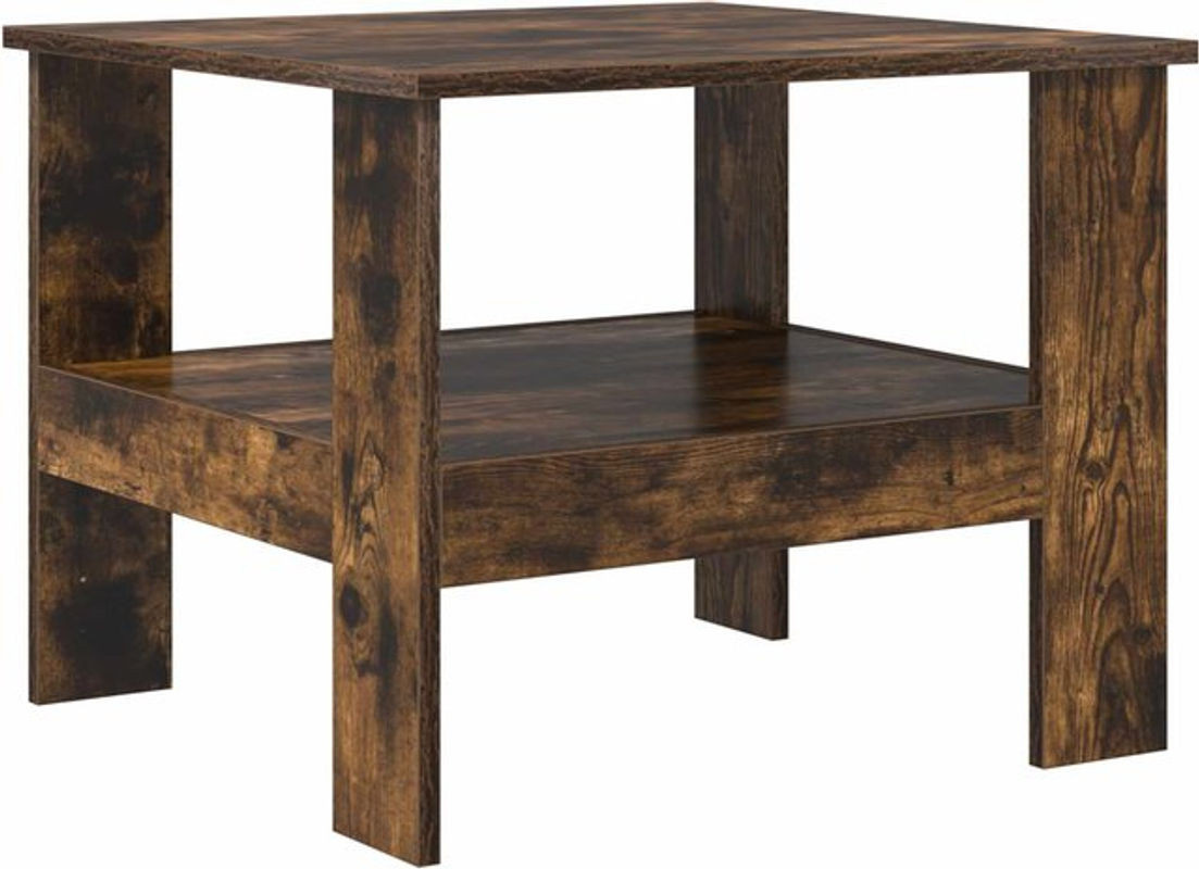 vidaXL Couchtisch aus Holzwerkstoff in Braun im Industrial Design, B/T/H: 55 x 55 x 45 cm - Bild 1