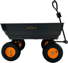 Westmann Gartenwagen Prakta M Schwarz mit Kippfunktion und 125 l Volumen, B/H/L: 59,5 x 105 x 119 cm - Bild 5