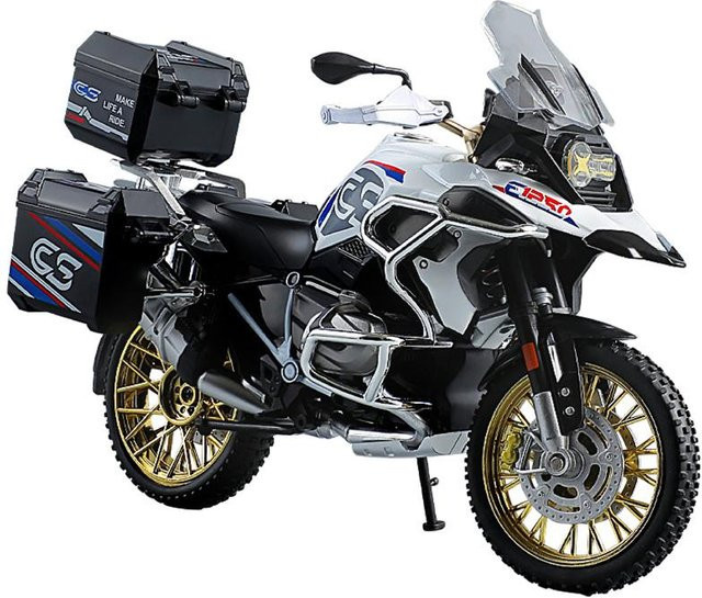 Linyi toy car R1250 Gs Adv Rennmotorrad, Modell, Metall, 1:10, mit Licht und Sound, ab 14 Jahren - Bild 1