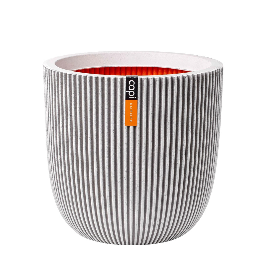 Capi Europe Blumentopf Kugel Groove NL in Elfenbein, Durchmesser: 54 cm, Höhe: 52 cm - Bild 2