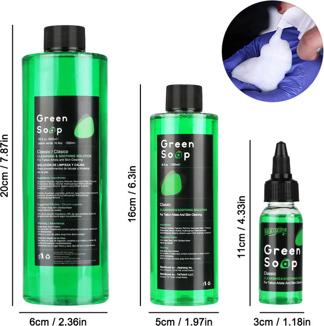 JUN.M Tattoo Grüne Seife Reinigung, 30 ml - Bild 1