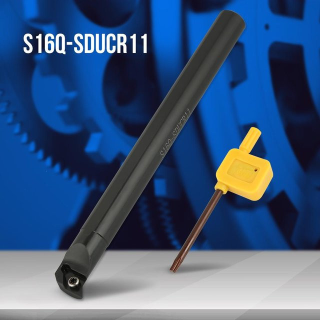 Fishine S16Q SDUCR11 95 Grad Werkzeughalter in Schwarz aus Stahl für DCGT11T3DCMT11T3DCMW11T Einsatz, Länge: 180 mm - Bild 1