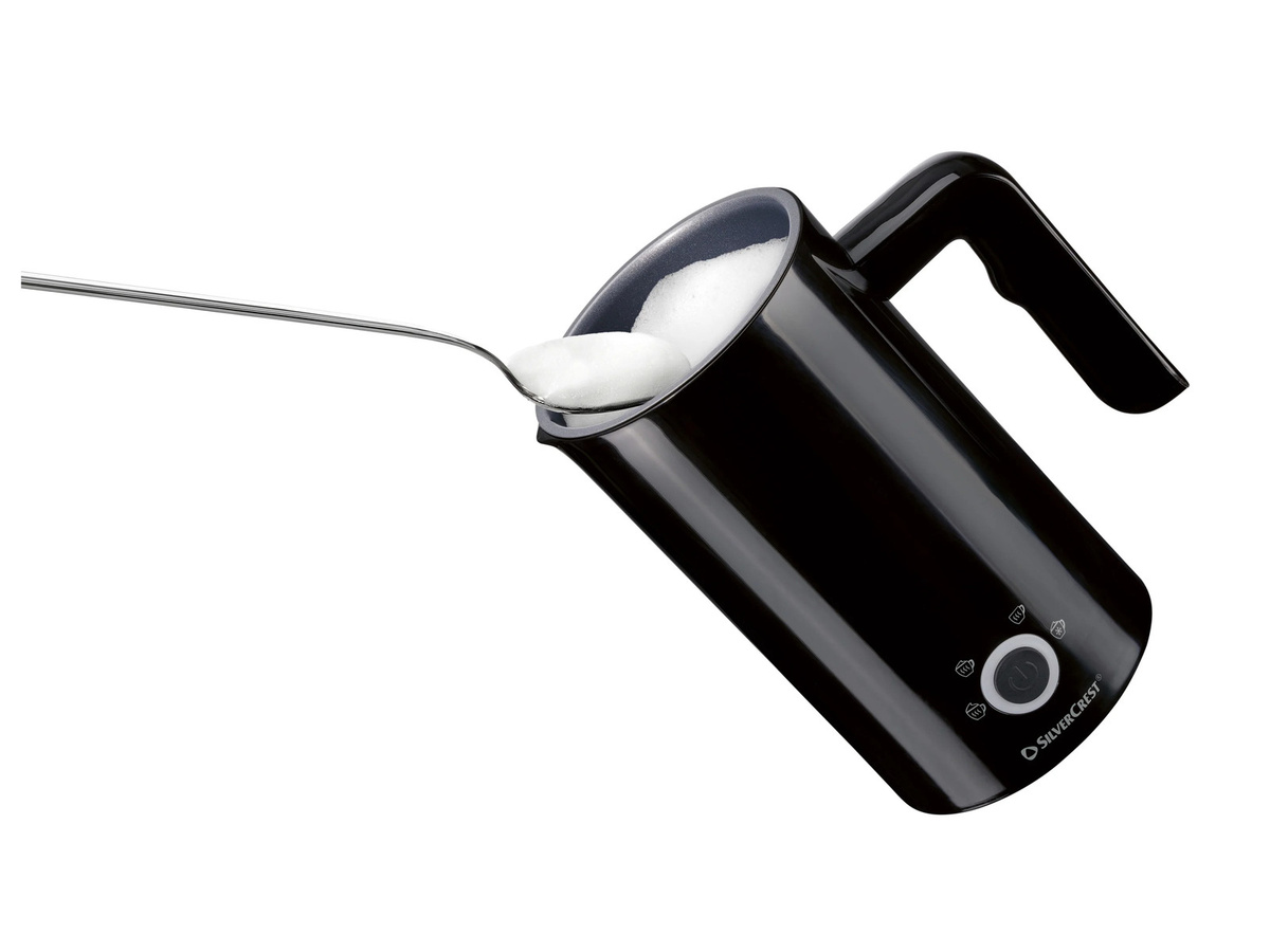 SILVERCREST Milchaufschäumer elektrisch in Schwarz mit Edelstahl- und Silikonkomponenten - Bild 4