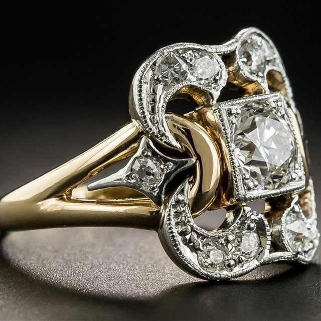 Huitan Brillante Ring, Bicolor, Gold, Damen, Hochzeit - Bild 1