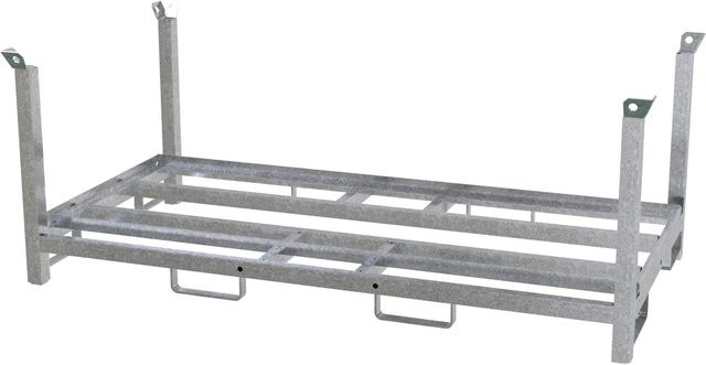 Schake Lager Transporttraverse mit 30 Fußplatten in Silber, Feuerverzinkt, Fußplattenmaße: 60 mm x 40 mm - Bild 1