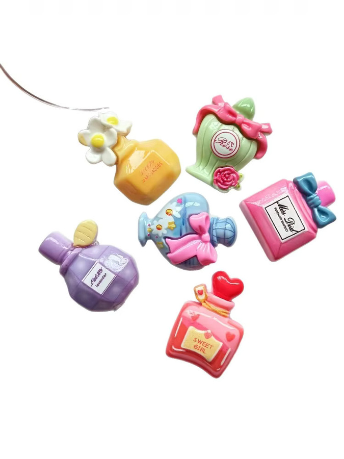 10 Stück Harz-Cartoon-Parfümflaschen für Scrapbooking und DIY-Schmuck - Bild 3