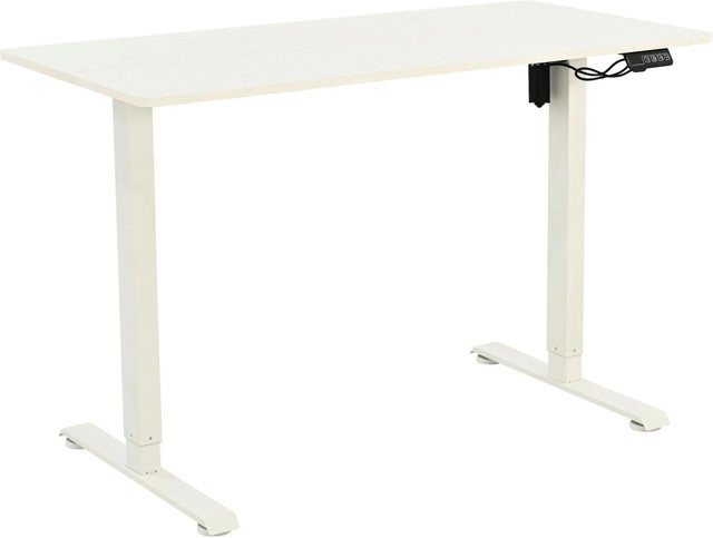 Mömax Schreibtisch Charlie Weiß höhenverstellbar mit Elektromotor B/T/H: 120 x 60 x 72-118 cm - Bild 1