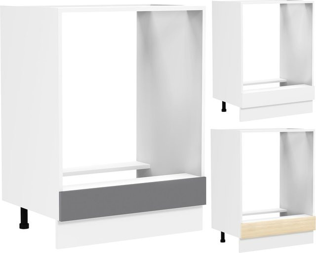 VCM Ofenschrank Fasola in Weiß, Herdschrank aus Metall, H x B x T: 82 x 60 x 46 cm - Bild 1