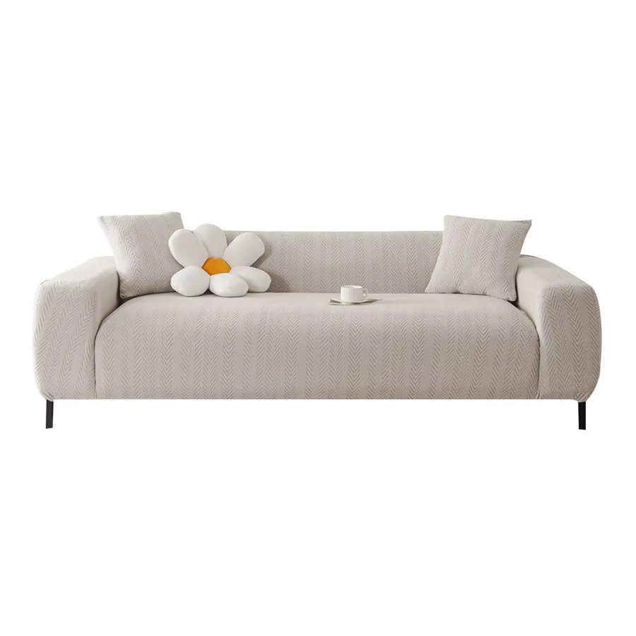 GIOMIGU Elastischer Sofabezug mit floralem Blättermuster für Ecksofas und Sessel in modernem Design - Bild 2