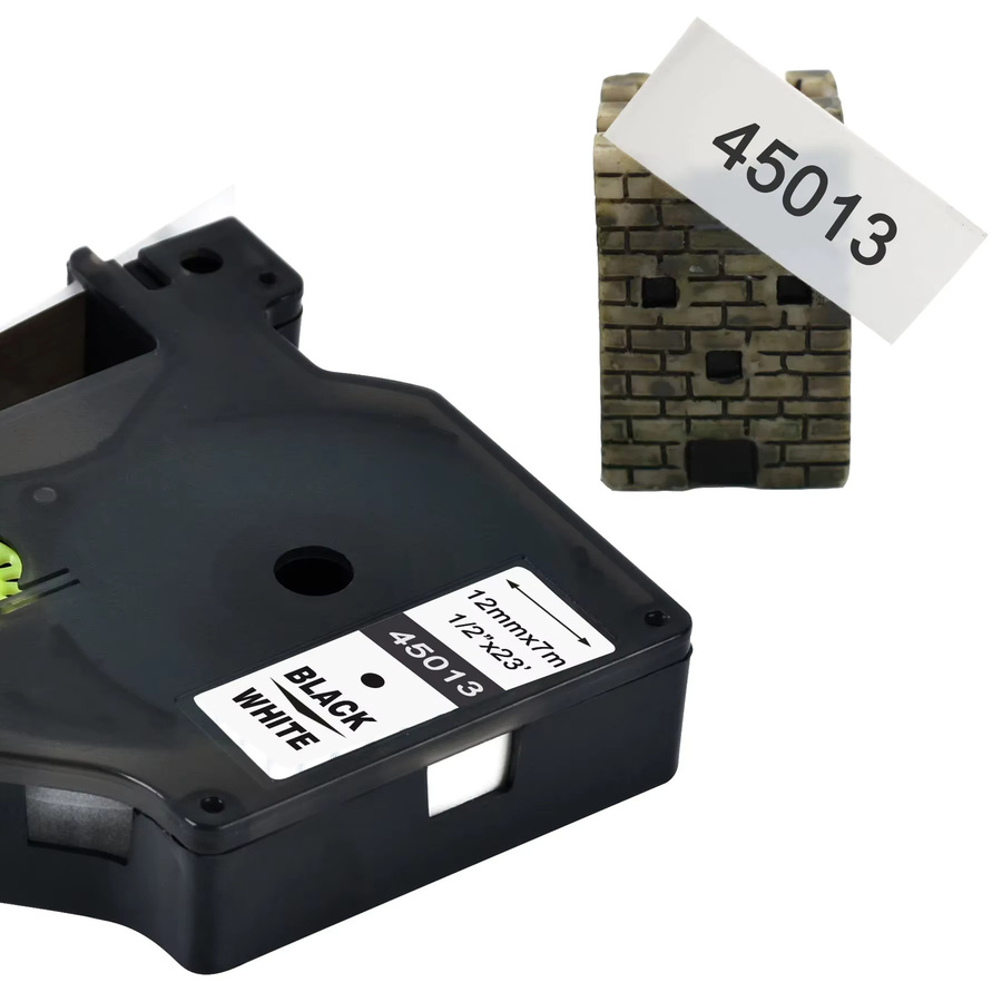 Kompatible Dymo Labelbänder für Labelmanager LM160 und 210D, Thermoband in Schwarz und Weiß, erhältlich in 6mm, 9mm, 12mm, 19mm und 24mm - Bild 2