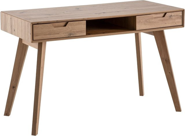 Schreibtisch KADIMA DESIGN in Eichenoptik im skandinavischen Stil, B/T/H: 120 x 55 x 77 cm - Bild 1