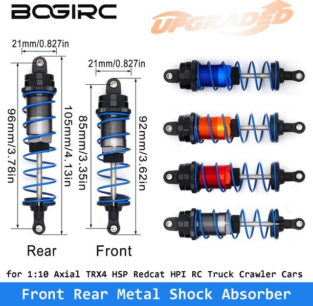 BOGIRC RC Off-Road Auto Stoßdämpfer, Blau, Metall - Bild 1