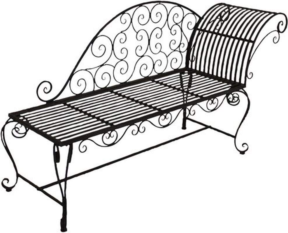 Garden Pleasure Gartenbank LAMINGTON Liegebank aus Metall in Braun, B/H/T: 163 x 87 x 47,5 cm - Bild 2