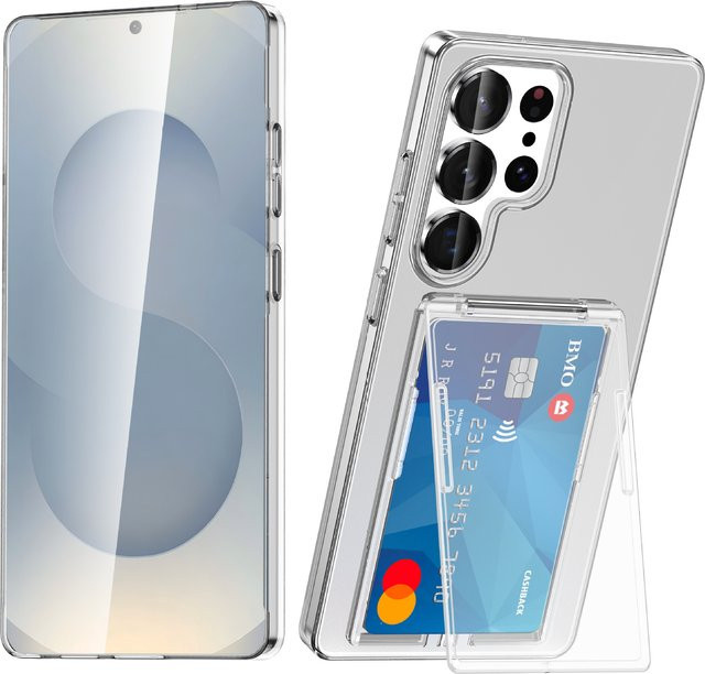 Samsung Handyhülle mit Kartenfach und Standfunktion als Brieftasche für Galaxy S26 Ultra, S25 Edge, S23 und S24 Plus in Lila - Bild 1