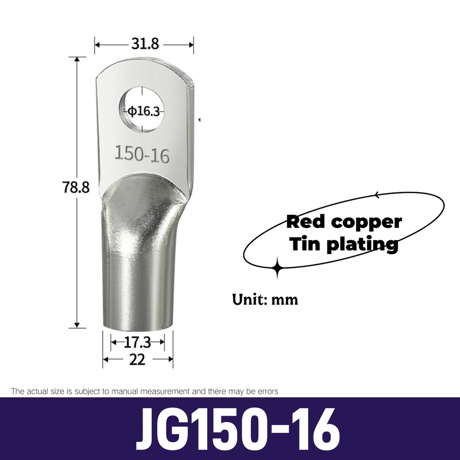 9er Set Kupfer Crimp Terminals für Marine und Schifffahrt, Kabelschuh für elektrische Verbindungen in Silber und Multicolour, M6 und M8 - Bild 2