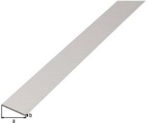 GAH Alberts Flachstange aus Aluminium, silber eloxiert, B: 15 mm, H: 2 mm, L: 1000 mm - Bild 1