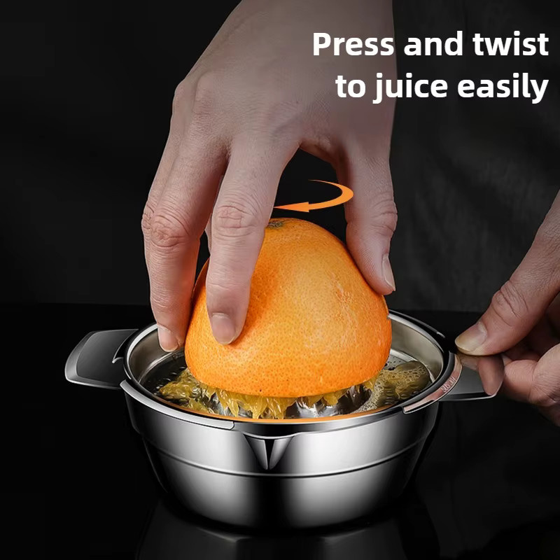 BAIJL Manueller Zitruspresser aus Edelstahl in Silber für Orangen und Zitronen - Bild 2