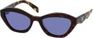 Prada PR A02S Sonnenbrille Cat Eye, Kunststoff, lila, braun, Damen - Bild 1