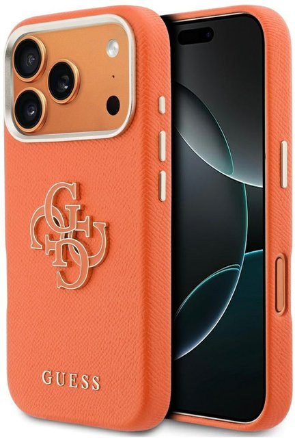 GUESS Handyhülle für Apple iPhone 17 Pro Max mit Resin Logo in Orange - Bild 1