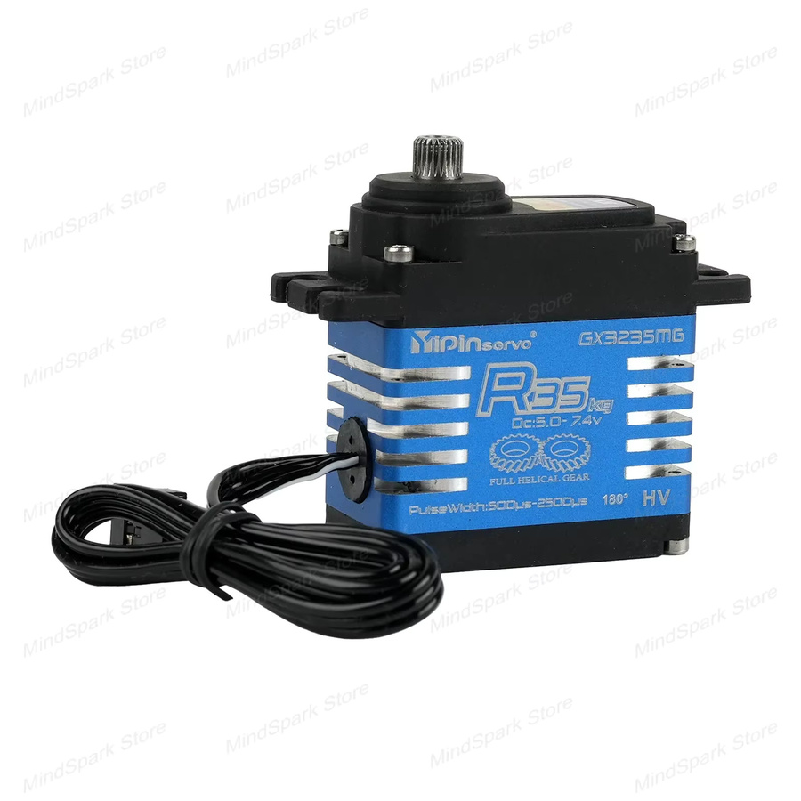 wishiot Digitaler Servo, Wasserdicht, Metall, Blau - Bild 2