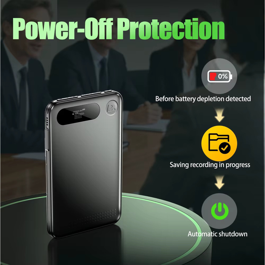 Famue L28 Mini Magnetisches Diktiergerät in Schwarz mit Typ-C-Anschluss und 64GB/128GB Speicher für Smartphone-Synchronisation - Bild 3