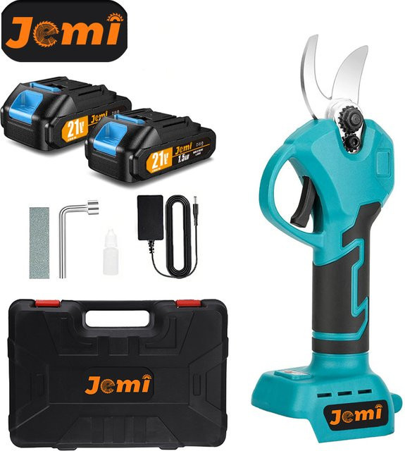 Jemi Tool Kabellose Aufladbare Gartenschere in Turquoise für Professionelle zum Beschneiden von Ästen - Bild 1