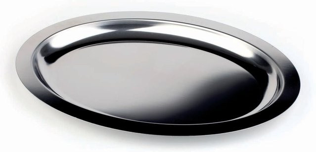 APS Tablett FINESSE aus Edelstahl, oval, silber, L 50 cm x B 36 cm x H 3 cm - Bild 1
