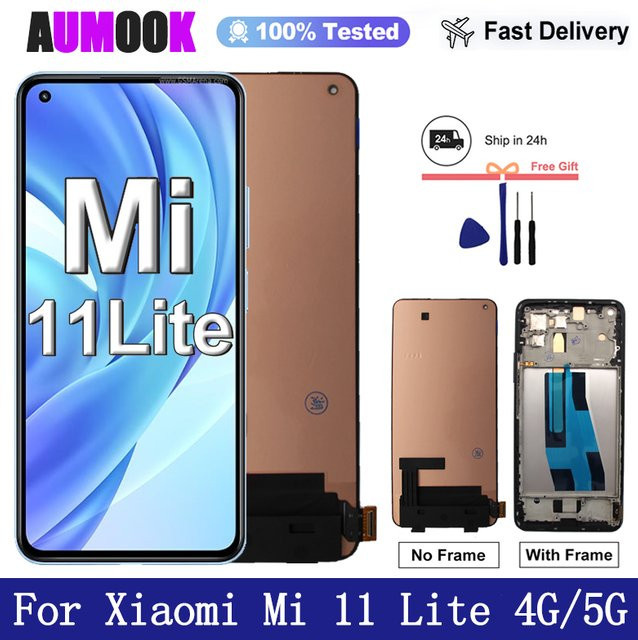 Xiaomi Mi 11 Lite 5G AMOLED Display Ersatz mit Touchscreen Digitizer Baugruppe in Gold - Bild 1