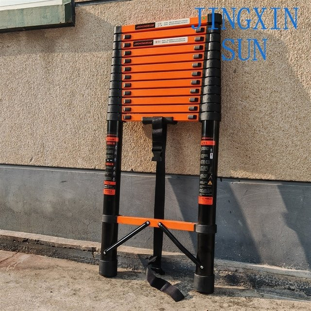 StyleFactory Teleskop-Trittleiter klappbar in Orange - Bild 1