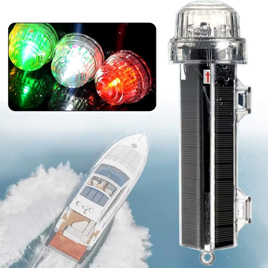 Wasserdichte Solar-Marine-Navigationsleuchte mit Dual-Modus und RGB-Beleuchtung für den Außenbereich - Bild 3