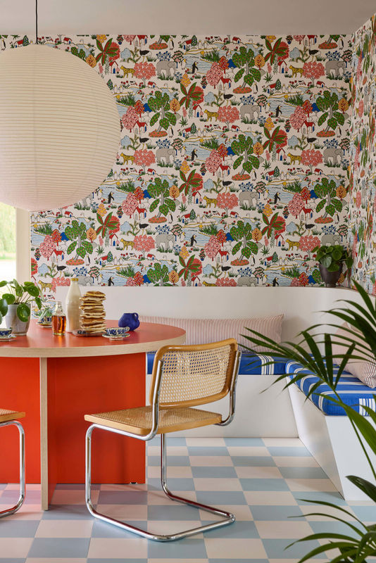 Little Greene Tapete Animal Kingdom Atomic mit Tiermotiv in Multicolour als Vlies-Tapete für Kinderzimmer - Bild 3
