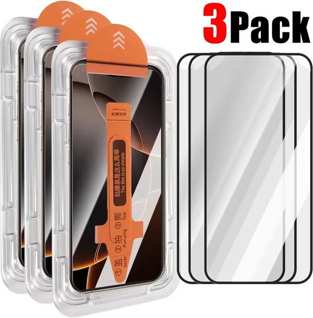 3er-Set Staubfreie Gehärtete Glas Displayschutzfolien für Xiaomi 14 13 12 11 Lite 15T Pro 14T 13T 12T 10T 11T 11i 11X 10i in Transparent - Bild 1