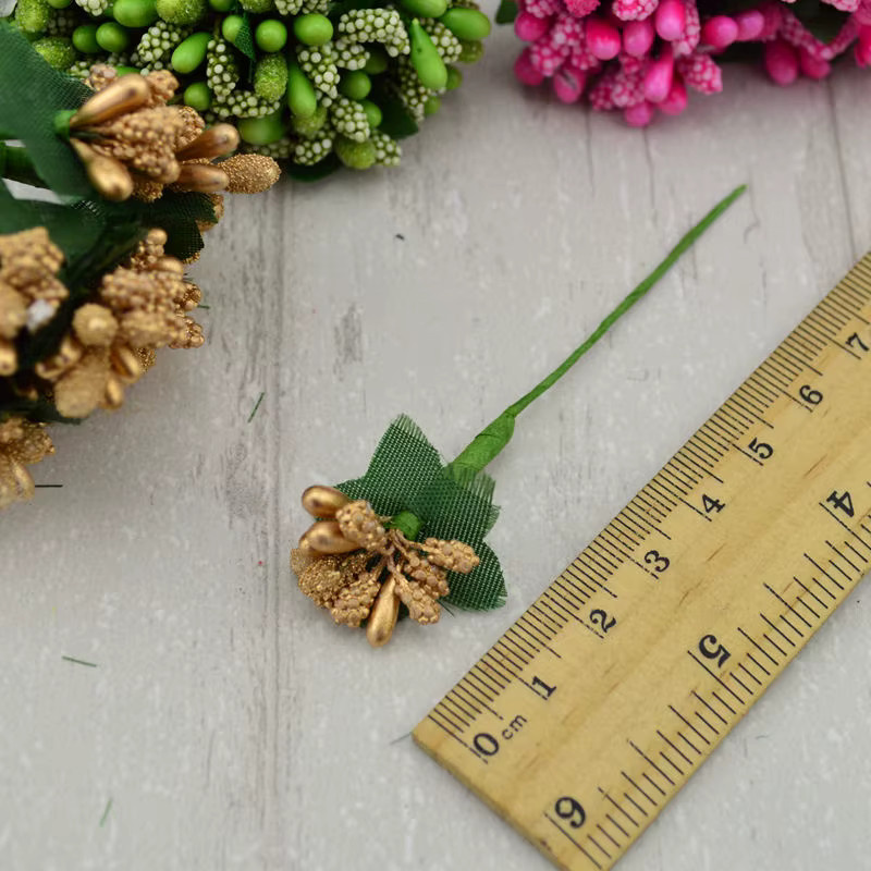12er Paket Künstliche Blumen Staubblatt in Schwarz für DIY Hochzeitsdeko und Kranzgestecke - Bild 3