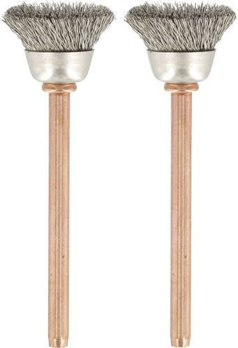 Dremel Edelstahlbürste Silber 2 Stück Ø 13 mm - Bild 1