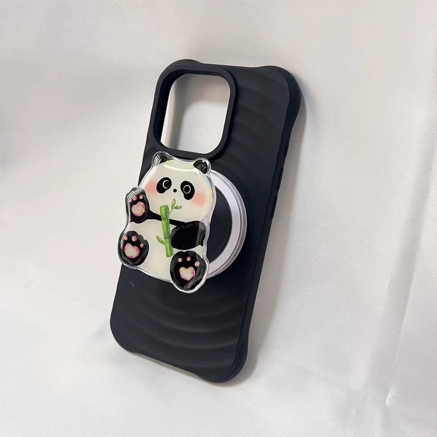Niedriger Cartoon Panda Handyhalter Griptok für iPhone 17 Pro Max und 16 Pro Max - Bild 3