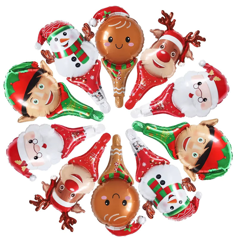 ZYF Weihnachts DIY Dekorationsset mit Handheld-Ballons und Blasen-Aufklebern in Mehrfarbig - Bild 2