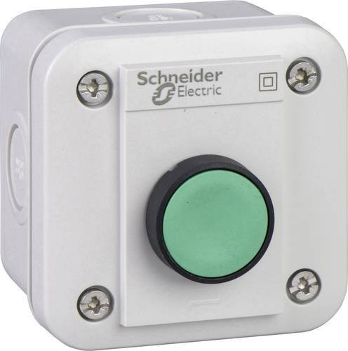 Schneider Electric XALE1011 Steuergehäuse mit Drucktaster in Grün und Weiß - Bild 1