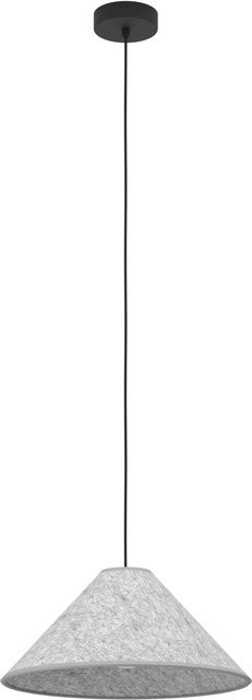 Eglo Pendelleuchte Alsager Schwarz, 1-flammig, Japandi Stil, Durchmesser: 41 cm, Höhe: 110 cm - Bild 1